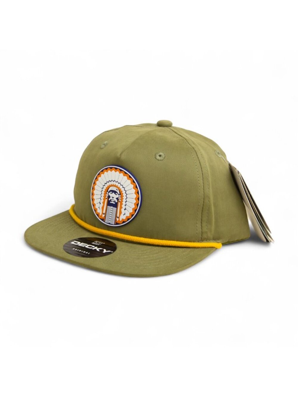 Illinois Fighting Illini Chief Illiniwek 3D Classic Rope Hat- Loden/ Amber